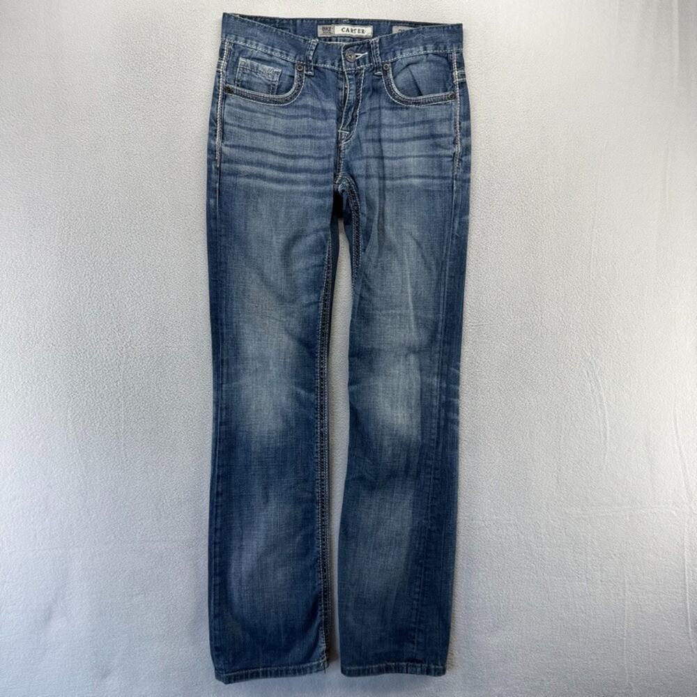 Buckle BKE Jeans Women's 29 Blue Carter Slim Bootcut Dark Wash Whiker Y2k Grunge